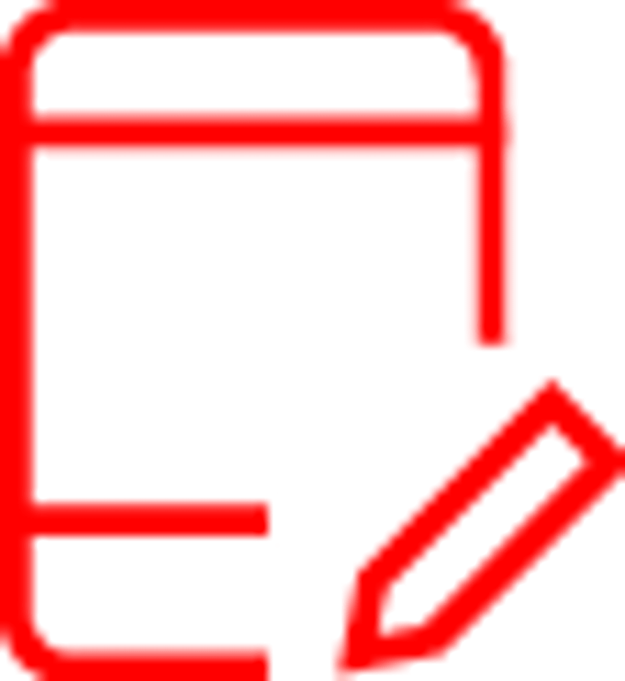 Icon von Handy mit Stift