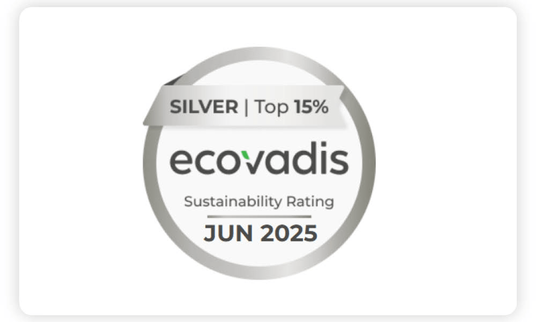 EcoVadis-Zertifikat silver Juni2025