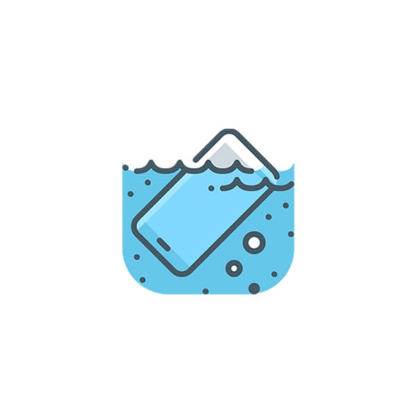 Icon Wasserschaden eines Smartphones