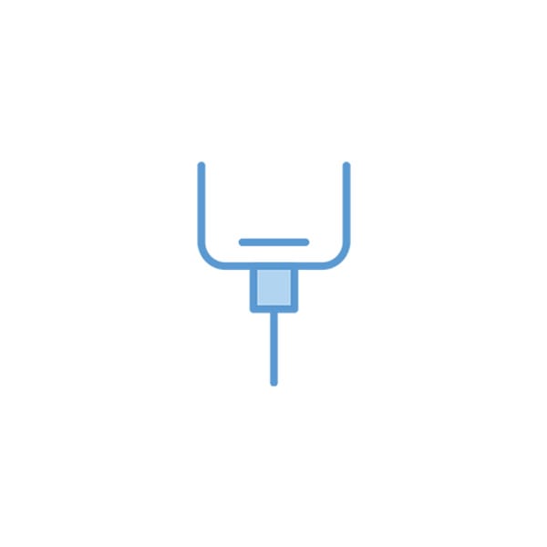 Icon von Ladebuchse eines Smartphones