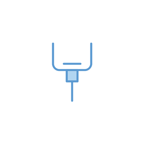Icon von Ladebuchse eines Smartphones