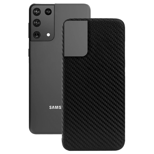 Image of itStyle Premium Galaxy S21 Ultra Handyhülle Carbon Schwarz Schwarz