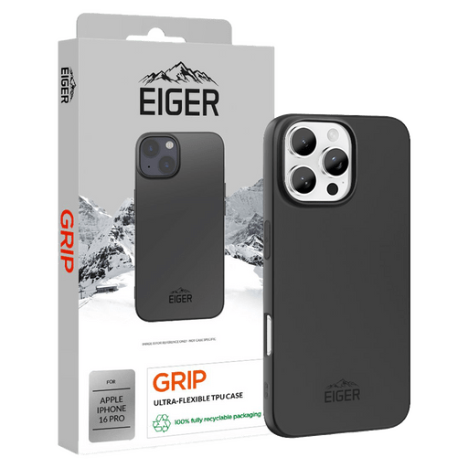 Eiger iPhone 16 Pro Grip Backcover Black (b2b)