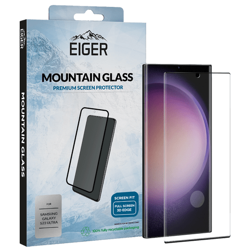 Eiger Galaxy S23 Ultra Displayschutzfolie 3D Glas