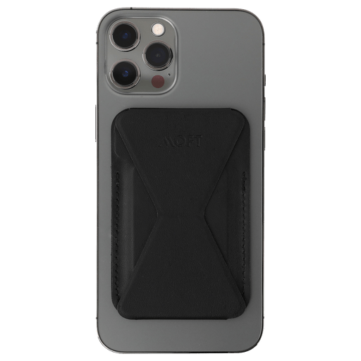 Image of MOFT iPhone Standfuss/Kartenhalter mit MagSafe Schwarz Schwarz