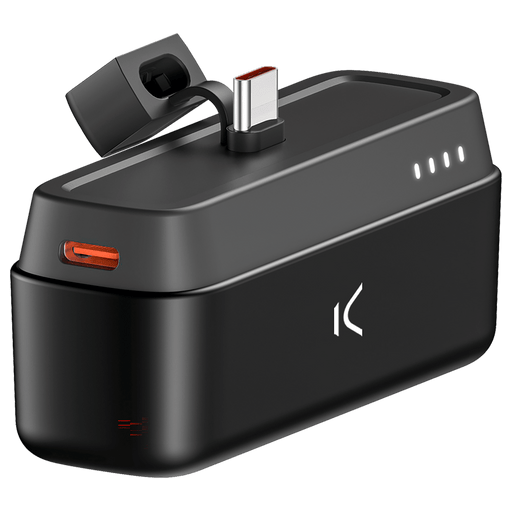 KSIX 4800mAh 10W USB-C Powerbank with Stand Black