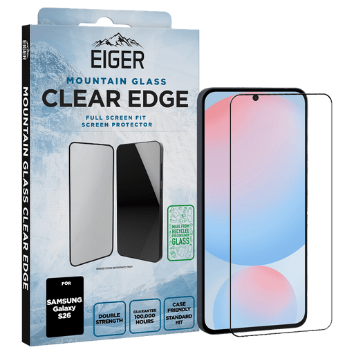 Eiger Galaxy S26 Clear Edge 3D Glass Screen Protector