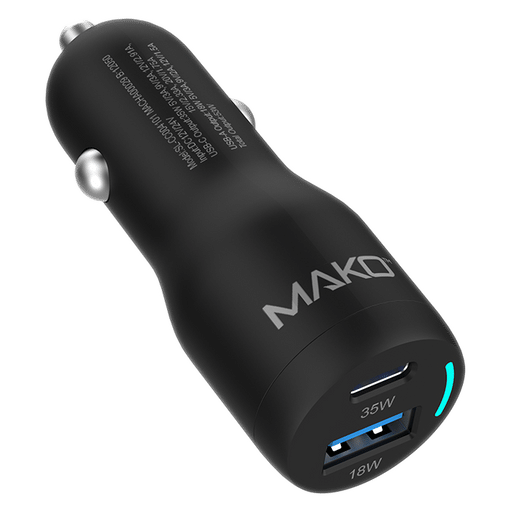 Mako Car Charger 53W USB-C / USB-A
