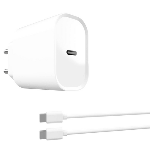 Image of itStyle Ladegerät 220V USB C auf USB C 18W weiß separates Kabel weiß Weiss