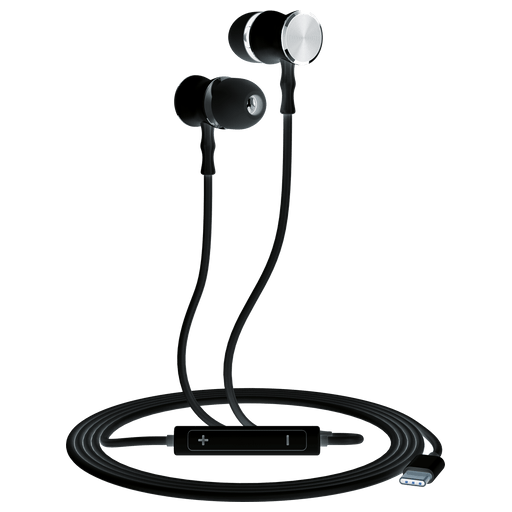 Image of itStyle Stereo Headset in ear USB C Schwarz Schwarz