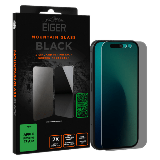 Eiger iPhone Air Glass Screen Protector Privacy Black