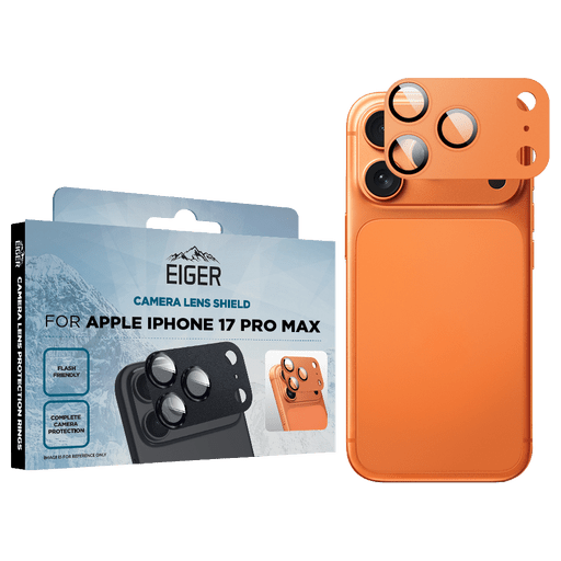 Eiger iPhone 17 Pro Max Glas Camera Protector Orange