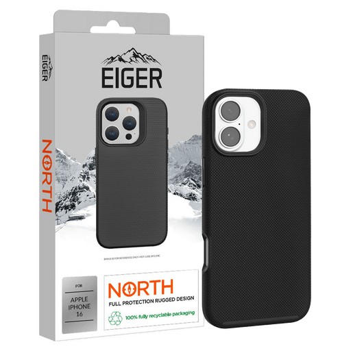Eiger Northcase  Backcover iPhone 16 Black (b2b)