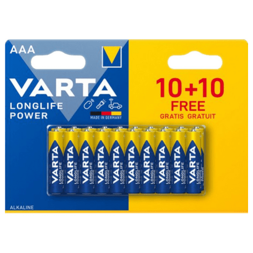 Varta Longlife Battery Promo Pack 10 + 10 FREE Alkaline AAA