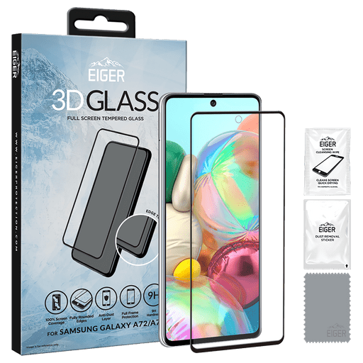 Image of Eiger Galaxy A72 Display-Schutzfolie 3D Glas Schwarz