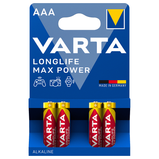 Varta MaxiTech 1.5V Alkaline AAA/LR03 Micro Batterie (4er-Blister)