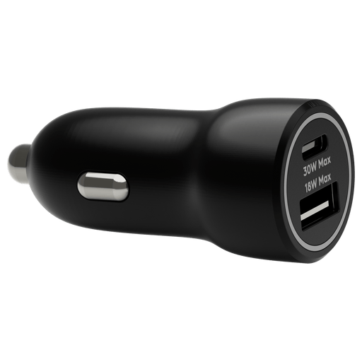 dbramante1928 USB-C 30W + USB-A 18W Car Charger Black