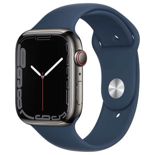 Image of Apple Watch Series 7 GPS LTE 45mm Stainless Steel Sport Band none Graphit