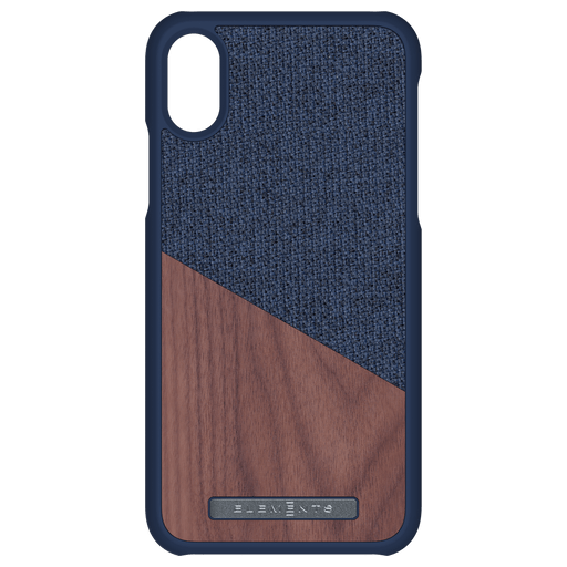 Image of Nordic Elements iPhone X, Xs Handyhülle Holz Navy Blue Blau