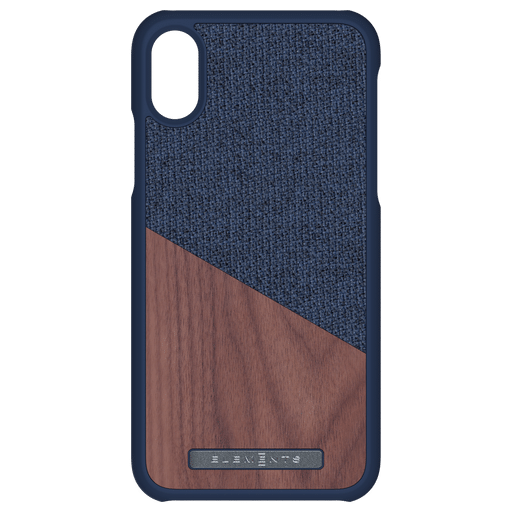 Image of Nordic Elements iPhone X, Xs Handyhülle Holz Navy Blue Blau