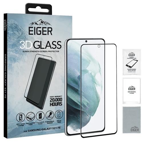 Image of Eiger Samsung Galaxy S21 FE 5G screen protector 3D Glas black Transparent