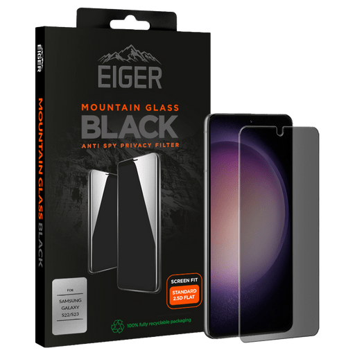 Eiger Galaxy S23 Displayschutzfolie 2.5D Glas Privacy