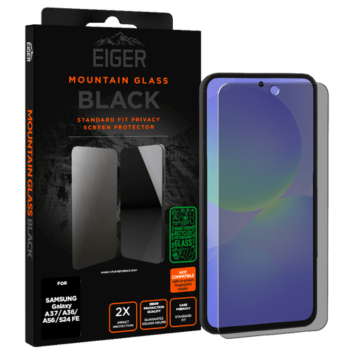 Eiger Galaxy A37/A36/A56/S24 FE Glass Screen Protector Priva