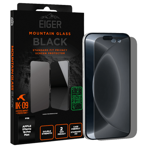 Eiger iPhone 18 Pro Max Display-Schutzglas Privacy