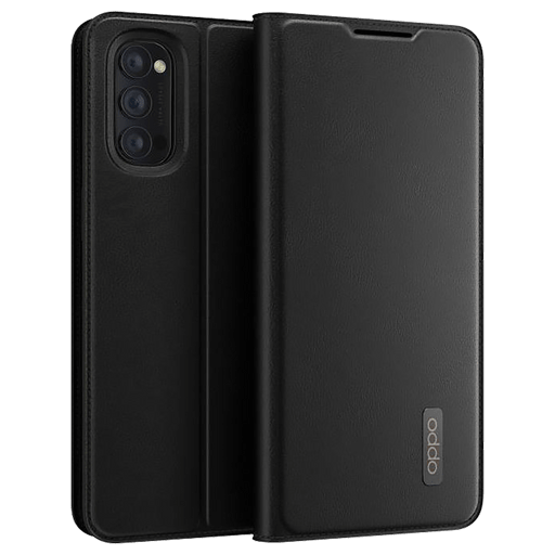 Image of OPPO Reno4 Pro Handyhülle Kunstleder Schwarz Schwarz