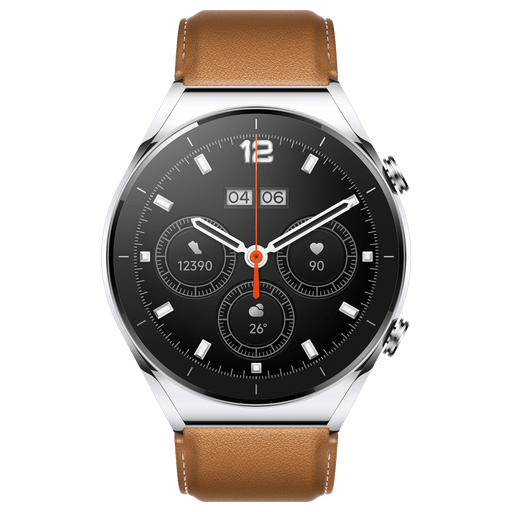 Xiaomi Watch S1 Silver with Brown Leather Strap