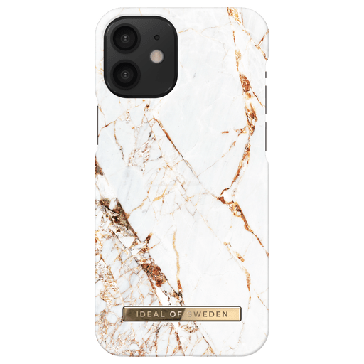 Image of iDeal of Sweden iPhone 12 mini Handyhülle Marmor Weiss/Gold Weiss
