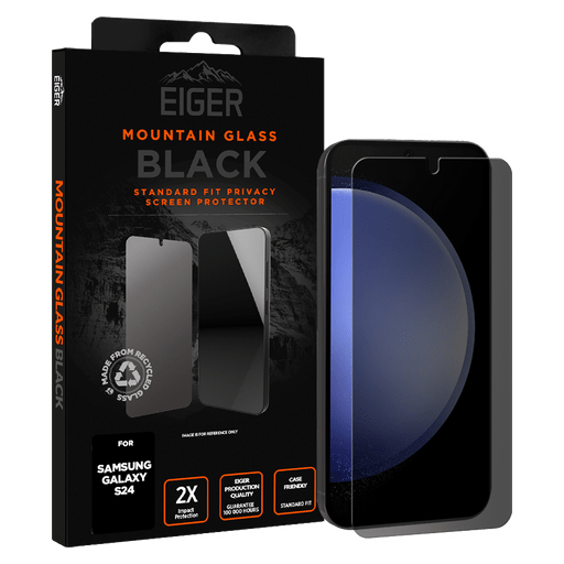Eiger Galaxy S24/S25 Glass Screen Protector Privacy Black