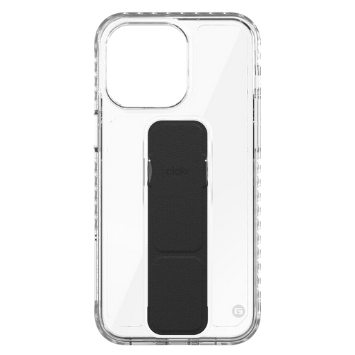 CLCKR iPhone 15 Pro Max Stand and Grip Backcover Transparent