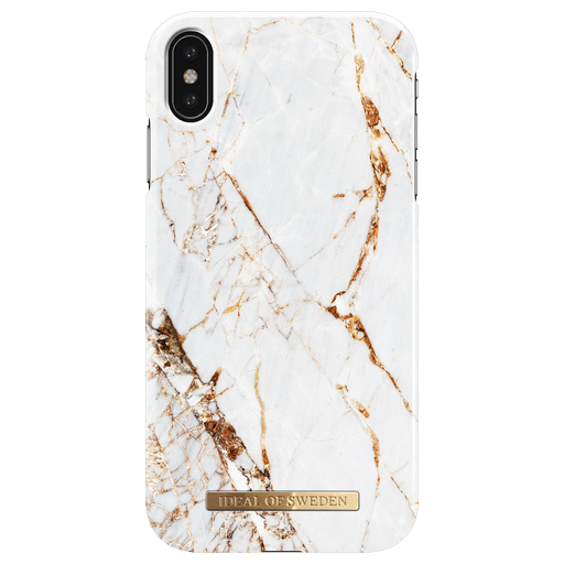 Image of iDeal of Sweden iPhone Xs Max Handyhülle Marmor Grau/Gold Weiss