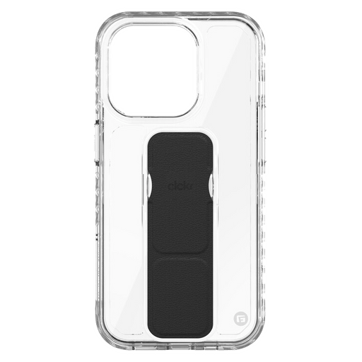 CLCKR iPhone 15 Pro Stand and Grip Backcover Transparentaren