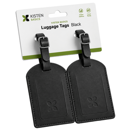 AK Kisten Basics Luggage Tags Black (2er Set)