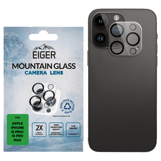 Eiger iPhone 15 Pro/15 Pro Max Mountain Glas Camera