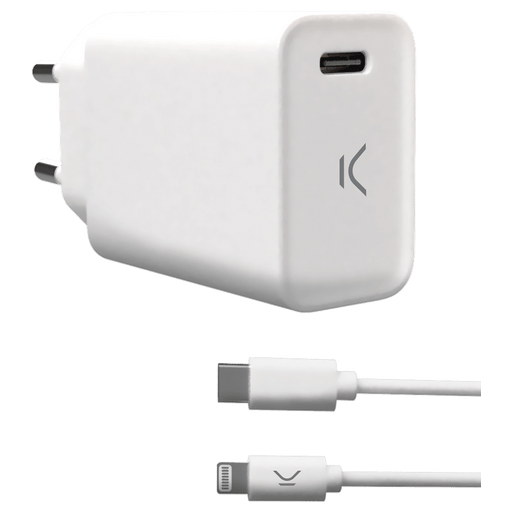 Image of itStyle Ladegerät 220V USB C an Lightning 3A separates Kabel weiß Weiss