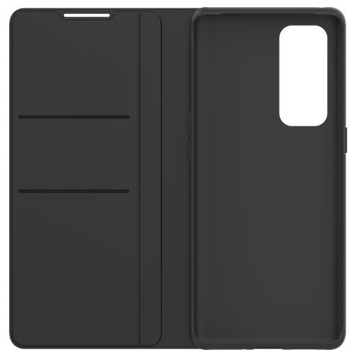 Image of OPPO Find X3 Neo Handyhülle Kunstleder Schwarz Schwarz