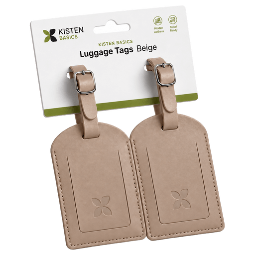 AK Kisten Basics Luggage Tags Beige (2er Set)