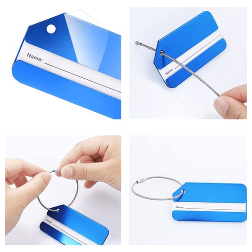 AK Kisten Basics Aluminum Luggage Tag 8pc