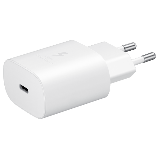 Samsung Charger 220V USB C fast charging 25W White