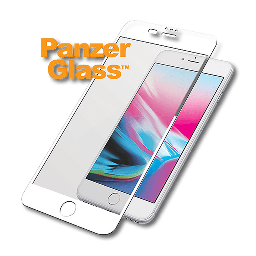 Image of Panzer Glass iPhone 7, 8 Plus Display-Schutzfolie 3D Glas Weiss