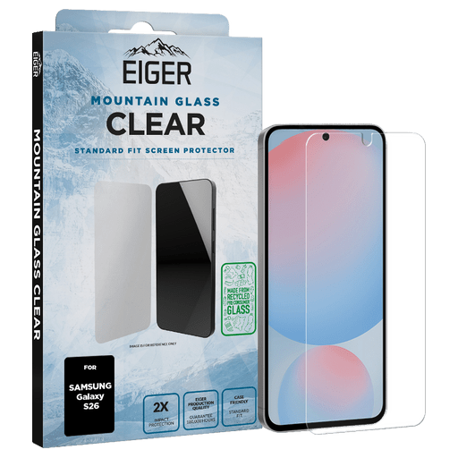 Eiger Galaxy S26 Clear Display-Schutzglas (Standard Fit)