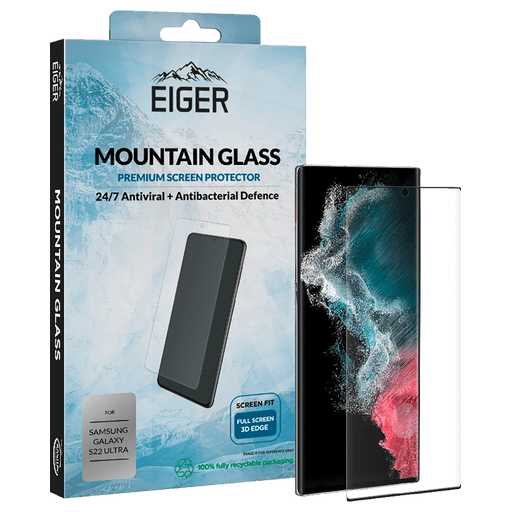 Eiger Galaxy S22 Ultra 3D Glass Screen Protector Black