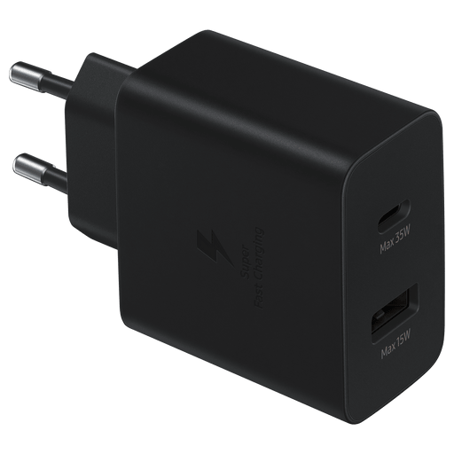 Image of Samsung Handy Duo Ladegerät 240V USB C/USB A fast charging 30W Schwarz Schwarz