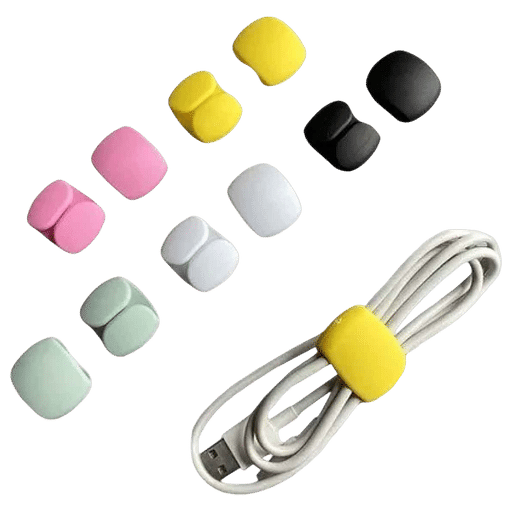 Apfelkiste Silikon Kabel Organizer Clip Kabelhalter (10er Set)