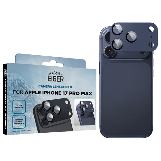 Eiger iPhone 17 Pro Max Glas Camera Protector Deep Blue