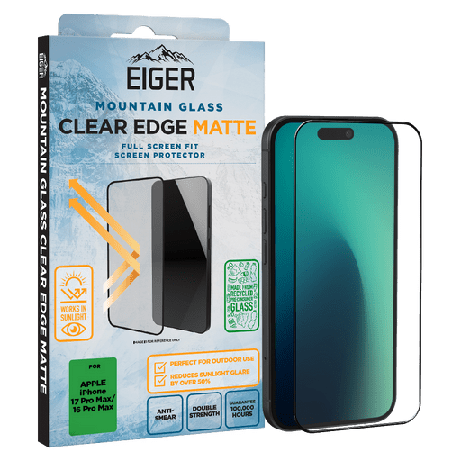 Eiger iPhone 17 Pro Max/16 Pro Max Clear Edge 3D Glass Matt