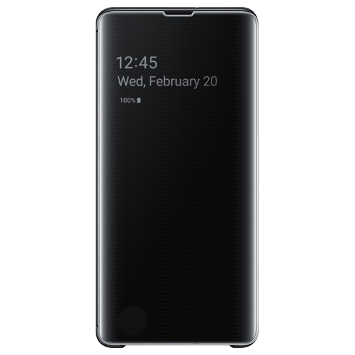 Image of Samsung Galaxy S10+ Handyhülle Clear View Schwarz Schwarz